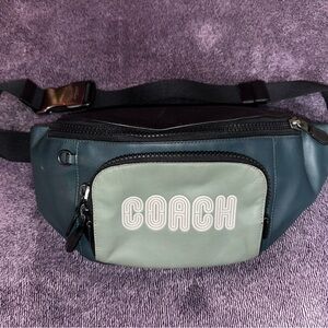 Coach Men's Belt Bag Colorblock - Black and Green